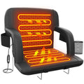 Heated Stadium Seat for Bleachers 25-Inch Wide with USB & 3 Heat Levels - Black