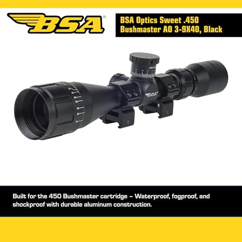 3-9x40 for .450 Bushmaster - Adjustable Objective, Fully Coated Lenses