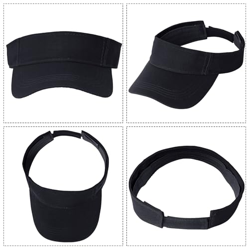 Sport Visor Hat for Women & Men - Adjustable Sun Protection Cap - 5 Pieces