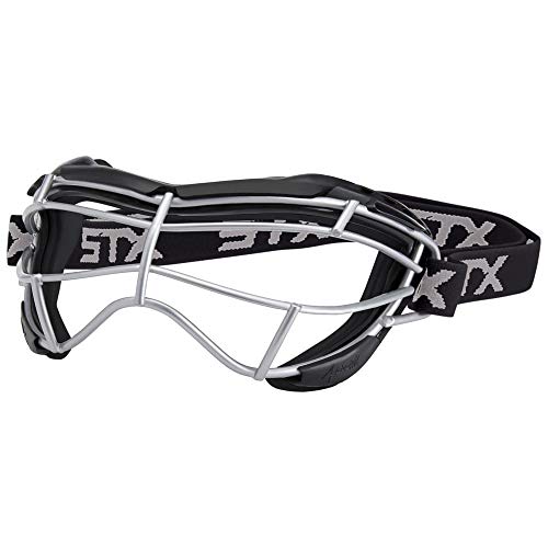 Lacrosse Goggle Focus-S with Silicone Strap Black/Black - Intermediate Level