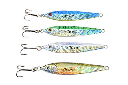 Bullet Jig 1oz Mullet - 3 Pack Fishing Tackle with 4 Colors & 3 Weights