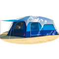 Family Camping Tent 14 Person with 3 Rooms & Doors - Dark Blue
