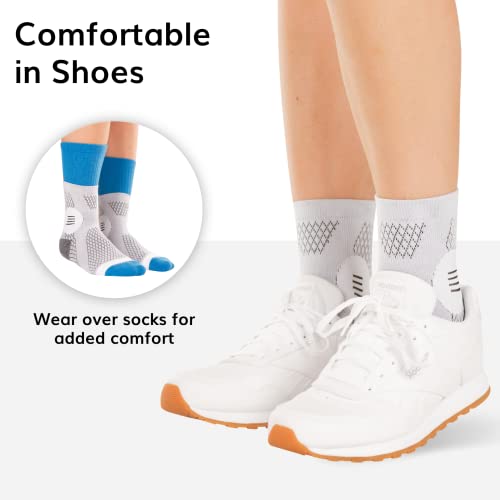 Neuropathy Compression Socks Large Gray 3 Pairs - Foot & Ankle Relief