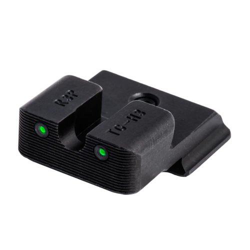 TRUGLO Tritium Pro Handgun Night Sights, Compatible with Ruger Handguns Compact Durable Glow-in-The-Dark Front & Rear Gun Sights with White Focus Lock Front Ring