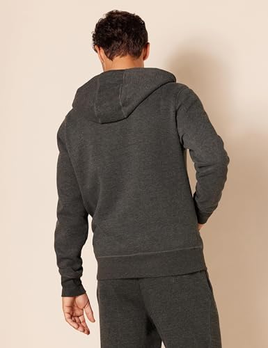 Men's Full-Zip Fleece Hoodie Sweatshirt - Medium Charcoal Heather