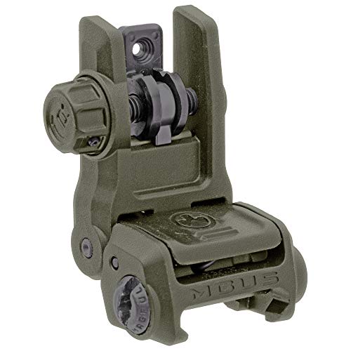 Magpul MBUS 3 Front & Rear Flip-Up Sights Set OD Green - Tactical Rifle Accessories