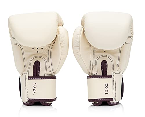 Fairtex BGV16 16 oz Leather Muay Thai MMA Boxing Gloves - Khaki