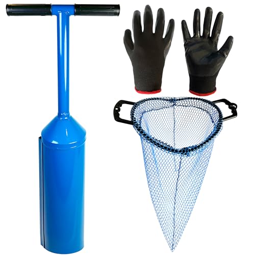 Palmyth Clam Gun with Vented Hole and Heavy-Duty Clam Bag - 31-inch Digging Tool + Mesh Collector