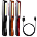 Rechargeable LED Work Light 3-Pack with Magnetic Clip, COB Floodlight & Torch