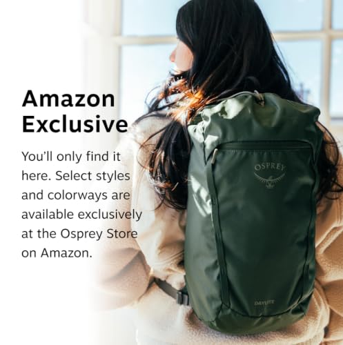 Seaweed Green Osprey Daylite Cinch Backpack - Amazon Exclusive, Lightweight, Hydration Compatible