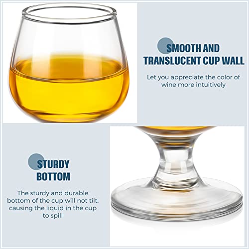 6 Pack 2 oz Shot Glasses for Whiskey Brandy Tequila - Clear Glass