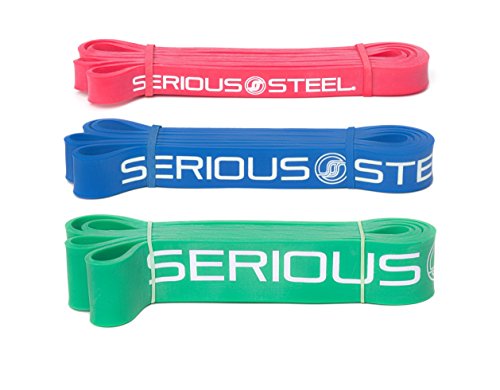 Assisted Pull-up Resistance Bands Set 3 Bands for Strength Training & Rehab - Heavy Duty Latex
