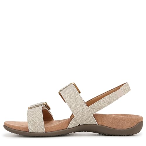 Women's Orthopedic Slingbacks with Adjustable Strap - Oatmeal Beige Synthetic