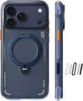 TORRAS Q3 Air for iPhone 17 Pro Max Case with 360 Magnetic Stand - Midnight Blue