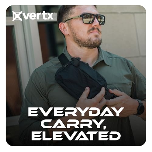 Vertx Everyday Tactical Fanny Pack Black - 2L CCW-Ready Nylon Waist Bag with Rapid Access