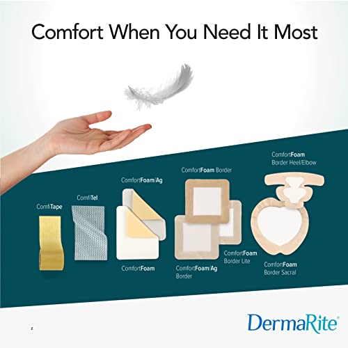 DermaRites ComfortFoam Border Heel and Elbow Dressings 5 x 8 Inch - 5 Count