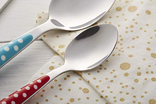 Colorful Stainless Steel Silverware Set - 24 Pieces for 6 Persons with Mix Handles