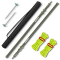 Telescoping Camping Tarp Poles Set of 2 - Adjustable Aluminum Tent Support 3.28-8.2FT