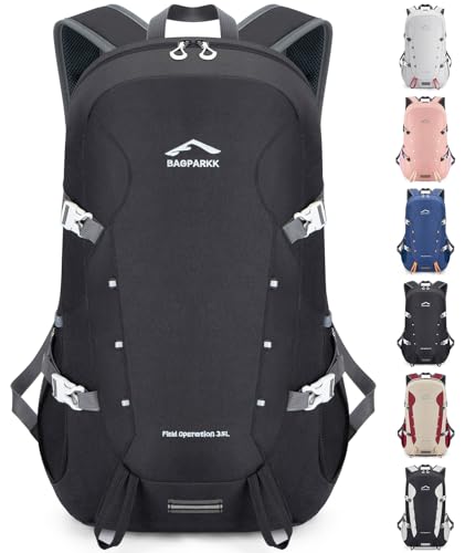 Black 35L Ultra Lightweight Foldable Hiking Backpack for Camping & Travel
