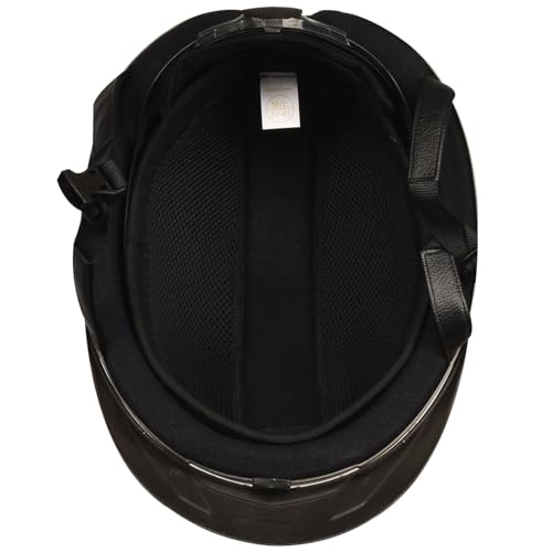 Adult Deluxe Riding Helmet - Lightweight Breathable Equestrian Safety Helmet - Black, Medium-Large