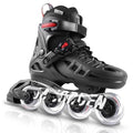 Kids & Adult Adjustable Inline Skates with Light-Up Wheels - XL Youth & Adult (8-11 US) Red JC Jorden