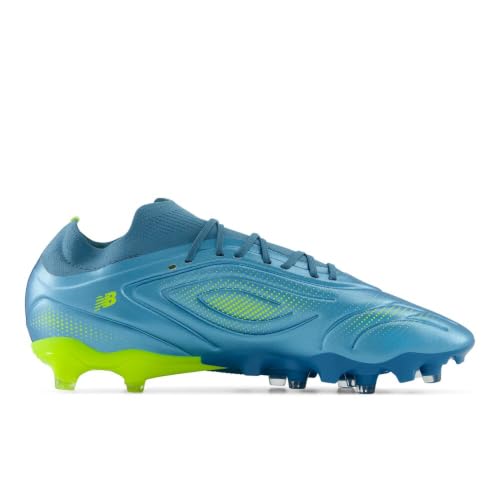 Unisex Soccer Cleats - Tekela V5 Low Laced FG Shoes - Metallic Blue & Green