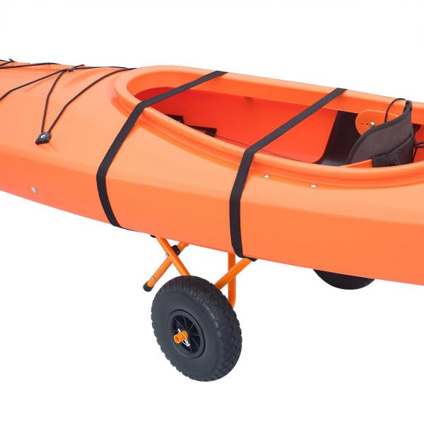 Rad Sportz Kayak Cart with 150lb Capacity - Orange Kayak, Canoe, Paddleboard Trolley
