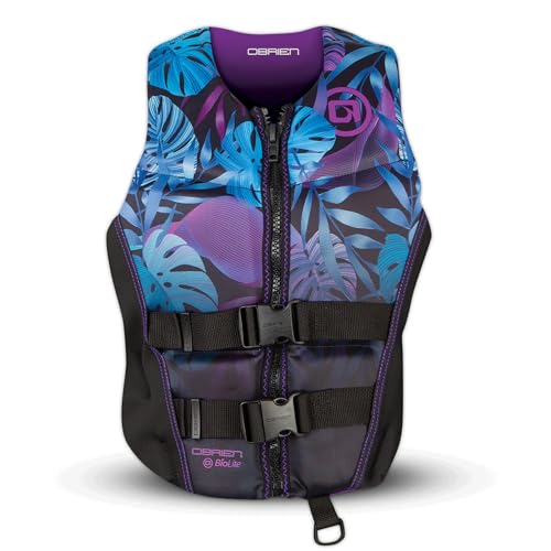 O'Brien Women's Flex V-Back Neoprene Life Jacket for Watersports, Purple XL