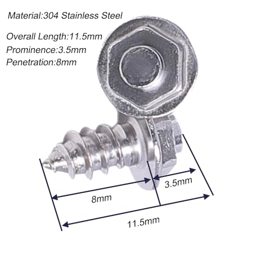 26pcs Screw-in Wading Boot Studs 3/8 Inch for Traction & Safety