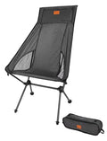 Msnaile High Back Camping Chair with Carbon Fiber Frame & Dyneema Fabric - Lightweight, Water-Resistant, Plaid Variant