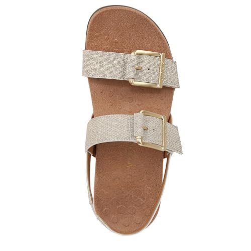 Vionic Women's Reese Slingbacks - Oatmeal Beige Synthetic Fabric, 8.5