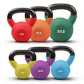 Neoprene Coated Kettlebell Set - Solid Cast Iron Weight Training Equipment