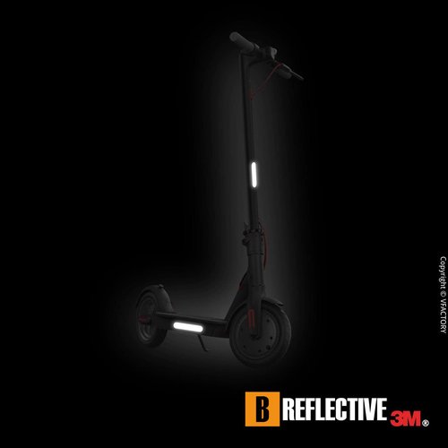 B REFLECTIVE - Reflective Strips Stickers Kit for Scooter, Bike & EDPM (Electric Scooter, Motor Scooter, ...) - 3M Technology™ Stickers - High Visibility - Discreet & Design - Maximum Grip