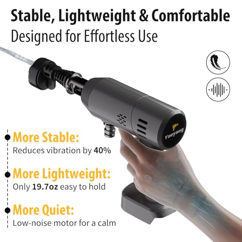 Yoeyang Portable Mini Handheld Cleaning Tool Gray with 2 Batteries