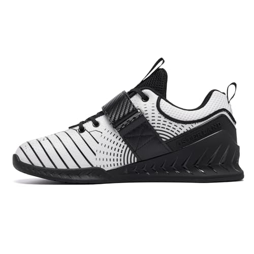 Osterland Weightlifting Shoes for Men Women 10 Wide Women / 8.5 Men Black White