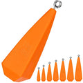 Orange 7PCS Fishing Practice Plugs Set for Casting Training - Kids & Beginners