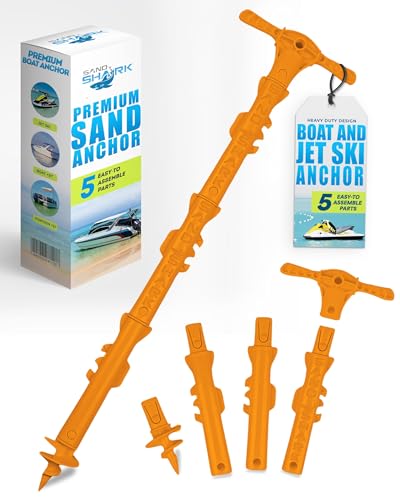 Orange SandShark Sport Boat & Jet Ski Anchor Kit - Shallow Water Anchor System