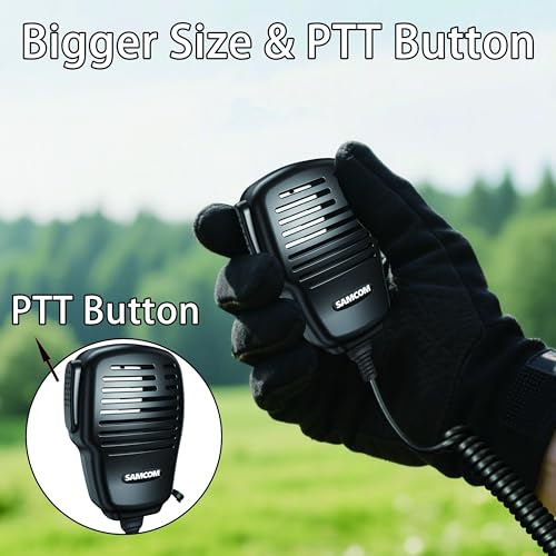SAMCOM Waterproof Shoulder Mic for Two Way Radios - Large Pack of 6