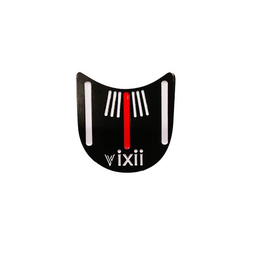 VIXII S.M.A.R.T. Golf Ball Marker - 1.25" x 1.25" Triple Track Golf Ball Alignment Marking Tool, U-Shaped Marking Stencil for Perfect Alignment and Identification Tool with Magnetic Clip - Black