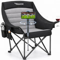 Oversized Camping Chair with Padded Armrest, Adjustable Phone Holder - Charcoal Gray Variation of THIS listing