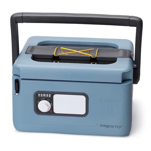 8-Quart Traveling Slow Cooker with Locking Lid Blue - Portable Food Warmer