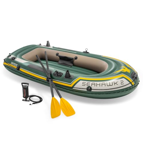Intex Seahawk 2 Inflatable Boat Set - 2 Person, 48in, PVC, Includes Pump & Oars (Variation 1)