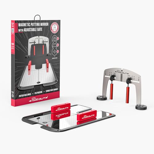 PuttOUT Magnetic Putting Mirror with Adjustable Gate for Golf Training