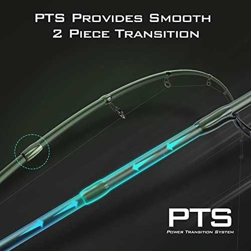 KastKing Spartacus II Twin-Tip Spinning & Casting Fishing Rods - 6'2" ML Fast 2-Piece, Extra Tip Included
