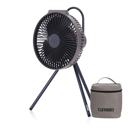 Rechargeable Portable Fan V600+ Warm Gray with 7800mAh Battery, 4-Speed, USB-C, Tripod Mount, Quiet Indoor & Outdoor Use
