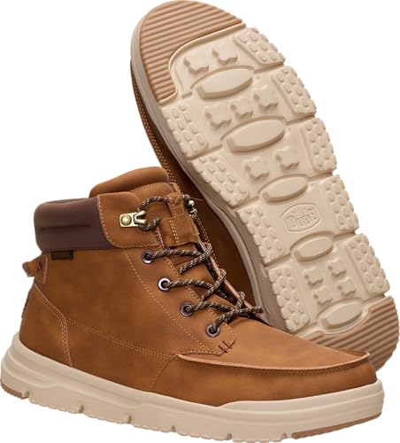 HEYDUDE Men's Bradley II Water-Resistant Leather Boots - Argan Oil / Multi, Size 11
