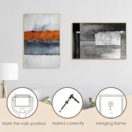 30x48 Metal Poster Frame with Matte Gold Finish and Plexiglass - Wall Mount