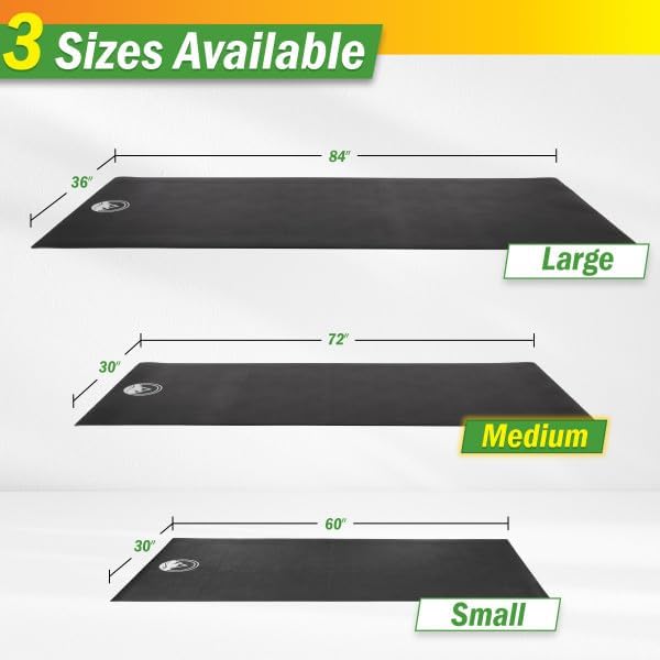 Wakeman Treadmill & Exercise Equipment Mat - Non-Slip, Waterproof Floor Protector for Home Gym