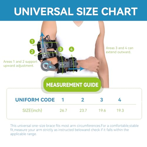 Komzer Hinged Elbow Brace - Post-Op ROM Immobilizer with Sling, Right