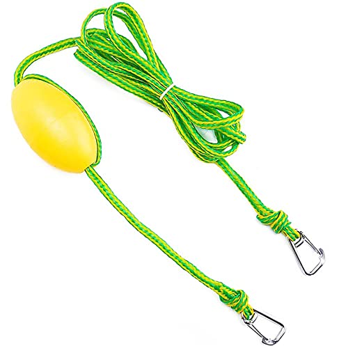 Green Marine-Grade Heavy Duty Float Rope with Stainless Steel Hooks for Kayak Boat PWC